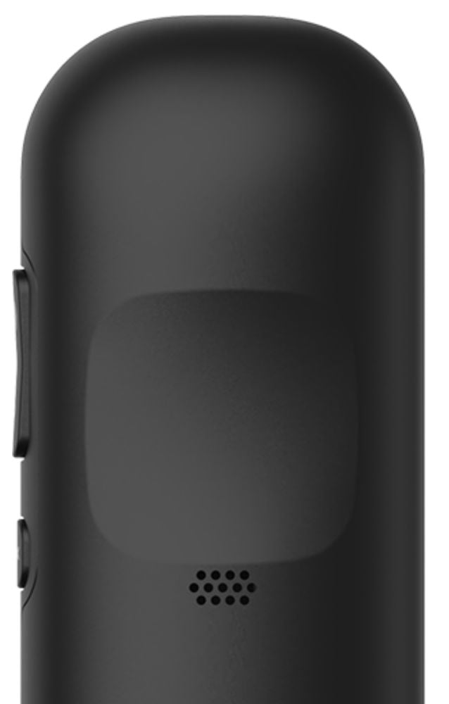 Close-up of the back of a Roku remote showing the small speaker holes used for the lost remote finder feature.