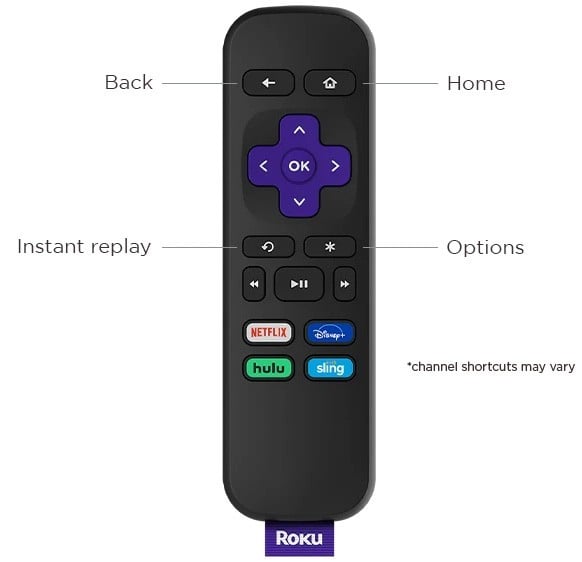 Roku simple remote.